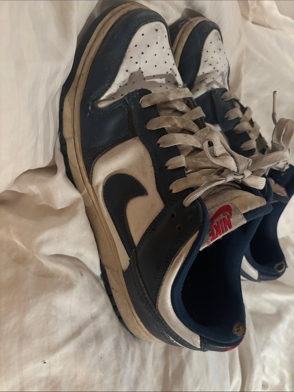 Nike Men’s Low-Top Sneakers in Navy, White